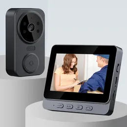 Doorbells Door Eye Camera 2.4G WiFi Automatisk avkänning Digital Viewer 4,3 tum IPS-skärm Video Intercom-kameror Tvåväg