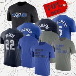 Män kvinnor märke fans basket tröjor 5 paolo banchero 22 franz wagner orlandos magics topps tees vuxna lady sport kort ärm t-shirt amerikansk gata casual kläder