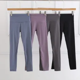 Leggings da donna Luu leggings nudi a vita alta comode da indossare sottili pantaloni da yoga da donna tratto traspirante