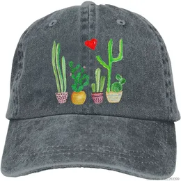 Boné de beisebol vintage Cacti Cactus Love Artical Denim Hats Trucker Hats Dad Cap