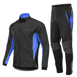 Racing Sets Cycling Clothing Men's Bicycle Suit Winter Warm Thickened Cold Protection Windproof Motorcycle Riding