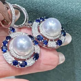 Dangle Küpeler Sgarit Moda Butikleri S925 STERLING Gümüş Altın Kakar Küpe Doğal Yuvarlak İnci Kadın Parti Hediyesi için Yüksek Kalite