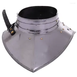 Abbigliamento da palcoscenico Armatura da cavaliere europea Guardia della gola Piastra a colletto alto Collo incernierato Spedizione reale indossabile