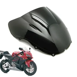 Parabrezza ABS per parabrezza moto trasparente nero a doppia bolla per Honda CBR600 F4 1999-2000