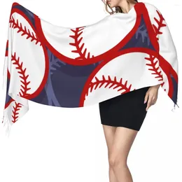 Scarves Tassel Scarf Large 196 68cm Pashmina Winter Warm Shawl Wrap Bufanda Female Baseball Softball Ball Cashmere