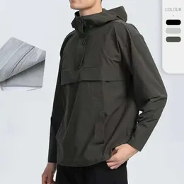 lu outfit lu men men hooded jacket屋外ランニング登山服防水暖かいクイック乾燥釣りサイクリングハイキングスポーツジャケット新しいs