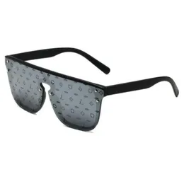 Luxo designer de moda lente polaroid lente masculina feminino de uma peça de moldura de milograma de óculos esportivos clássicos Óculos de sol