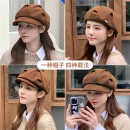 Berretti Versione coreana del berretto versatile per bambini autunno e inverno cappello ottagonale moda casual pittore artistico
