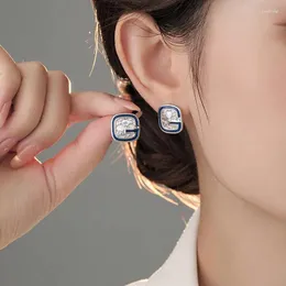 Ohrstecker Mode G-Buchstabe Für Frauen Weiß Kupfer Blau Epoxy Geometrische Ohrring Piercing Zubehör Schmuck Geschenke