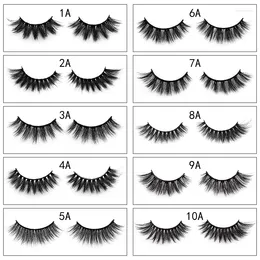 False Eyelashes Handmade 3D Reusable Curled Thick Coils Become Warped Eyelash In Star Transparent Box