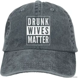 Baseball Cap Drunk Wives Matter Denim Hats Adjustable Trucker Hats Dad Cap