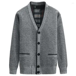 Maglioni da uomo Autunno e inverno Cardigan da uomo Maglione lavorato a maglia Cappotti Uomo monopetto manica lunga scollo a V Casual Slim