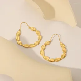 Pendientes de aro Ins, venta de pendientes de acero inoxidable chapados en oro de 18 quilates para mujer, resistente al agua, sin deslustre, fiesta de boda