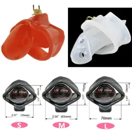 Sex Shop Senaste design 3 Size Clear Silicone Spikes Male Chastity Dick Cage Device Fixed Penis Sleeve Cock Ring Toys for Men 240102