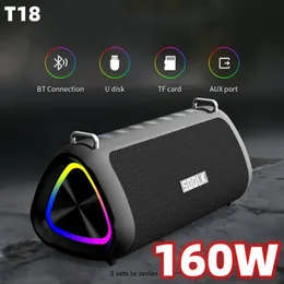 Sodlk T18 Phantom 80W o dużej mocy maszyna karaoke na zewnątrz przenośne bezprzewodowe głośniki Bluetooth 10000 mAh długą żywotność baterii 240102