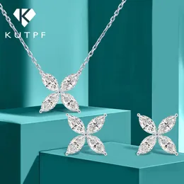 Zestaw biżuterii motyli dla kobiet w kasie Diamond wisiorek Naszyjnik stadninowy 925 Srebrny prezent biżuterii 240102