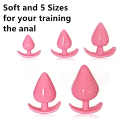 5 pçs anal treinamento plug conjunto pequeno a grande bunda contas buttplug ânus trainer kit massageador brinquedos sexuais para mulheres homens adulto gay casal 240102