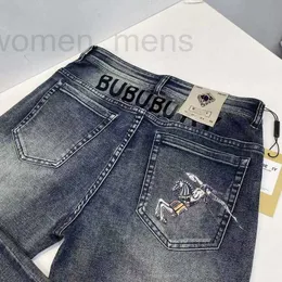 Men's Jeans designer mens jeans pants shorts jogging war horse washed zipper access trousers casual leggings 9I2X