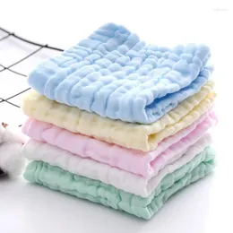 Одеяла 5 шт./компл., детское квадратное хлопковое 6 слоев, однотонное, 30–30 см, мягкое полотенце, впитывающее слюну