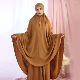 Ethnische Kleidung Overhead Burka Abaya Frauen Muslim Full Cover Gebetskleidungsstück Islamischer Eid Ramadan Khimar Rock 2-teiliges Set Robe Kaftan