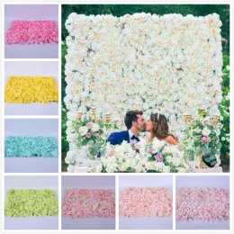 Silk Flower Wall Artificial Dried Flower Wall Bakgrund BRIGHT Party Decoration Flower Hotel Bakgrund Decor Road LED ZZ