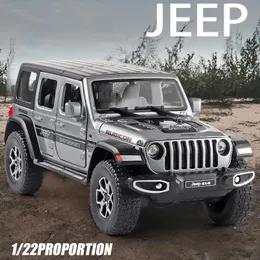 Cars Diecast Model 1/22 Jeeps Wrangler Pickup Ofrroad Mode Model Simulation Car Simulation و Light Diecast Metal Toy Collection