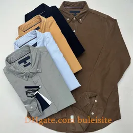Mężczyźni swobodne koszule designerskie koszula mężczyźni luźne koszulę sztrutarną materiał solidny kolor koszulowy normalny rozmiar wielkości bluzka wielokrotna kolor amerykański t3