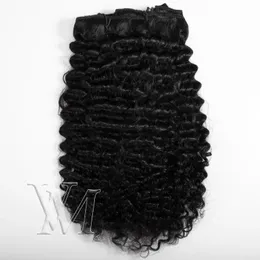 Extensions Peruvian Clip Ins 100% Virgin Human Hair 120g 3A 3B 3C 4A 4B 4C Afro Kinky Curly Clip In Hair Extensions