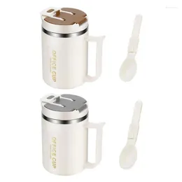 Canecas Caneca isolada de aço inoxidável Grande capacidade Copo de água de café reutilizável para bebidas Acessório de cozinha