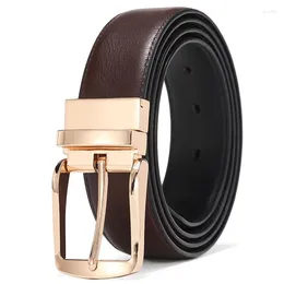 Belts Men Reversible Dress Simplicity Casual High Quality Belt Genuine Leather Male Vintage Luxury Coolerfire HQ108