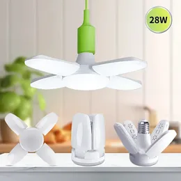 1pc/5pcs 미니 LED 차고 조명, LED 4 잎 조명, 미니 폴딩 라이트 28W 6500K 펜던트 조명 접는 조명 차고 실내 조명에 적합합니다.