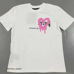 Erkekler Tişörtler 22S Tişörtler Tişört Palms Angels City Tasarımcı Limited Inkjet Graffiti Mektup Baskı Kadın Yelkenli Botu Sho Ucuz Loe