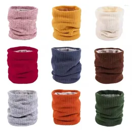 Scarves Knitted Plush Neck Scarf For Women Men Fleece Ring Bandana Warmer Winter Windproof Cycling Skiing Mask Collar