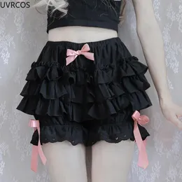 Saias Doce Lace Ruffles Mulheres Lolita Segurança Shorts Calças Bonito Victorian Knickers Algodão Princesa Cuecas Menina Haruku JK Bloomers