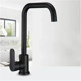 Kitchen Faucets Modern RV MaBlack Single Handle Mixer Sink Faucet Stainless Steel Tap