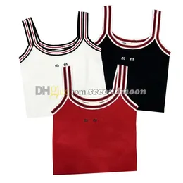 Designer Letter Jacquard Tanks Women Spring Summer Vest Sexy Sling Knits Top Quick Drying Camis