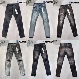 Jeans viola jeans jeans designer jean uomini pantaloni neri design di alta gamma design retrò streetwear designer casual designer joggers pantaloni 2024