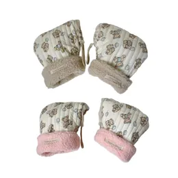 Winddicht Kinderwagen Hand Muffs Outdoor Sport Fäustlinge Cartoon Bär Infant Hand Wärmer Roller Zubehör für Winter D7WF 231229