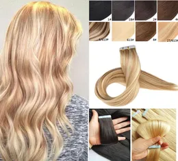 Tape in Hair Extensions Silky Straight Skin Weft Remy Human Hair Professional Tape on Hair Extensions 1424 INCH8691247