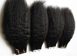 거친 야키 인간 헤어 테이프에 remy human hair extensions 보이지 않는 이중 드로잉 피부 씨름 머리 변태 스트레이트 16quot 20kut 26155526