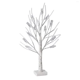 Lampes de table Arbre avec lumières Affichage Arbres Stands Clips Mémo Chambre LED Veilleuse