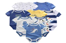 8 шт. комплекты одежды из хлопка для новорожденных с единорогом, одежда для маленьких девочек, боди, одежда для малышей, Ropa bebe, одежда для маленьких мальчиков 2010266851556