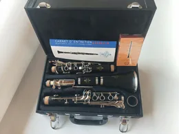 새로운 뷔페 크램폰 블랙 우드 클라리넷 E13 모델 BB Clarinets Bakelite 17 키 마우스 피스 리드와 악기