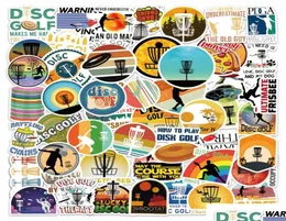 ملصقات الجدار 50PCS DISC DISC DISCER DIY SHOPBOARD LAGE LAGE Cartoon Graffiti ملصقات DROP