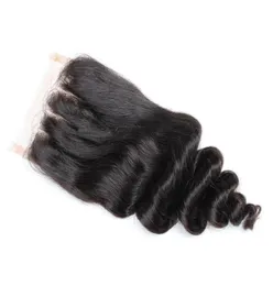 Bella 4x4 Midde3 część luźna fala Top HD Lace Closure Naturalne włosy Malezji Peruwiańskie Brazylijskie Rair Hair Bundles Deals8836858