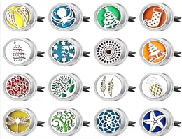 10PcsLot Aromatherapy Car Diffuser Jewelry Magnet Diffuser Locket Car Vent Clip Removable Clip Perfume Locket Christmas Gift C02289674964