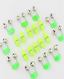 10 pcslot LED accessoire de pêche de nuit cloche de pêche flotteur double cloche anneau alarme de morsure de pêche 3460513