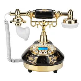 Retro vintage telefone casa telefone fixo desktop com fio telefone fixo cerâmica telefone antigo para escritório em casa el decoratioin 240102