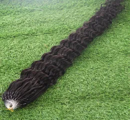 Brasiliansk djupvåg hår micro loop mänskliga hårförlängningar 100g 1gs 100s mikro länkförlängningar 1g mikro loop ring hårförlängningar1816629