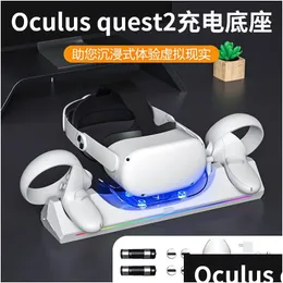 スマートメガーズdokペンギシダダイカオカスクエスト2セットDasar Dudukan Stasiun Pengendali Gagang Headset Kacamata Vr Aksesori Meta Ques dhhvl